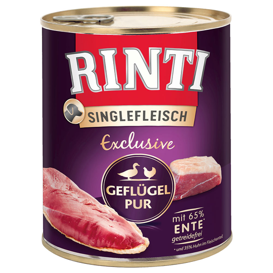 RINTI Single -säästöpakkaus 24 x 800 g - Exclusive siipikarja
