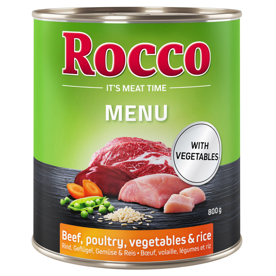 Rocco Menu 6 x 800 g - nauta & siipikarja