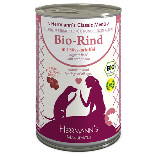 Herrmanns Menu 6 x 400 g, viljaton - luomumix, 4 makua