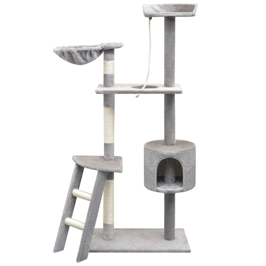 vidaXL Kissan raapimispuu sisal-pylväillä 150 cm Harmaa