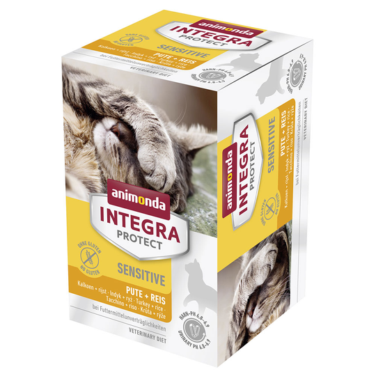 5 + 1 kaupan päälle! 6 x 100 g Animonda Integra Protect Adult Sensitive-rasiat - kalkkuna & riisi