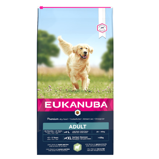 Eukanuba 10 + 2 kg kaupan päälle! - Adult Large Breed Lamb & Rice