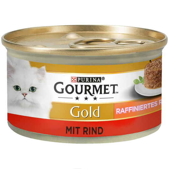 24 + 12 kaupan päälle! 36 x 85 g Gourmet Gold -kissanruokaa - Ragout - nauta