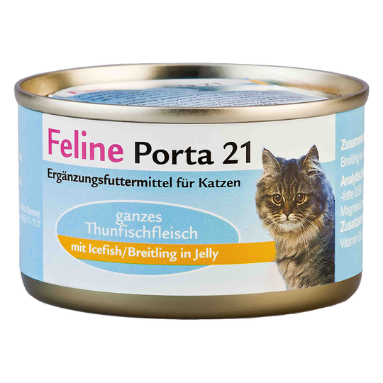 Feline Porta 21 -kissanruoka 1 x 90 g - tonnikala & kilohaili (viljaton)