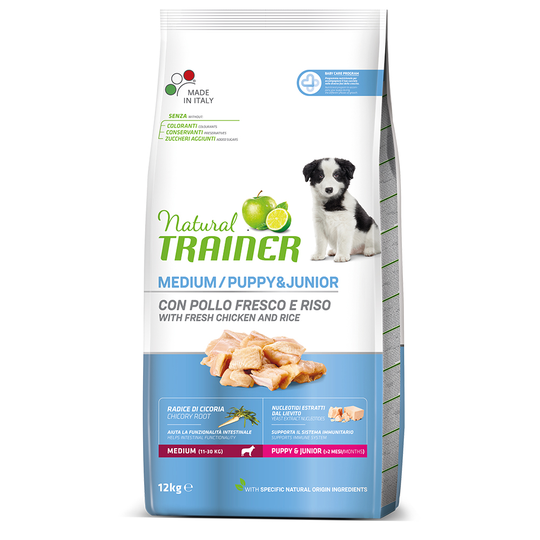 Trainer Natural Medium Puppy & Junior - säästöpakkaus: 2 x 12 kg