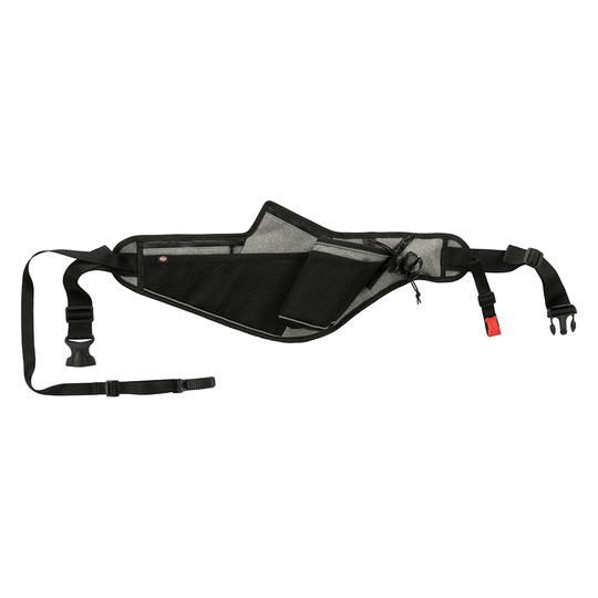 Trixie-juoksutalutin talutushihnalla - harmaa/musta - vyö: 70 - 130 cm, hihna: 115 - 150 cm / 20 mm