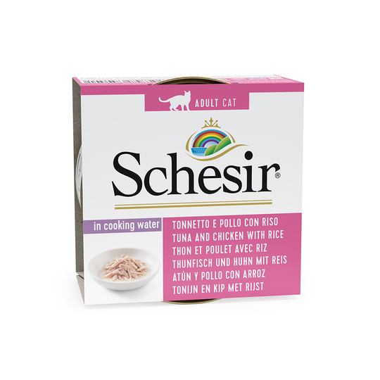 Schesir Natural with Rice 6 x 85 g - tonnikala, kanafile & riisi