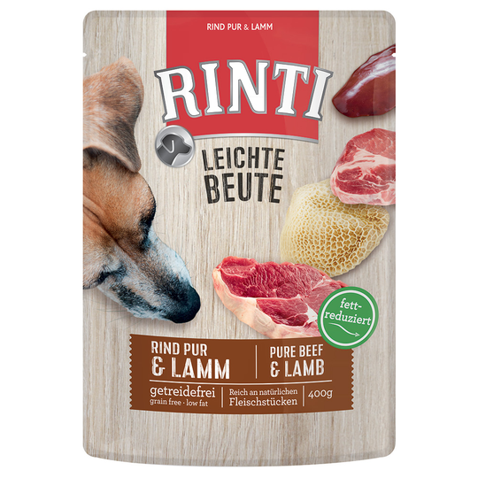 RINTI Leichte Beute annospussit 10 x 400 g - naudanliha & lammas