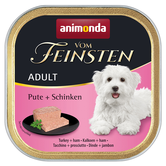 6 x 150 g Animonda vom Feinsten koiranruoka: 5 + 1 kaupan päälle! - Adult: kalkkuna & kinkku