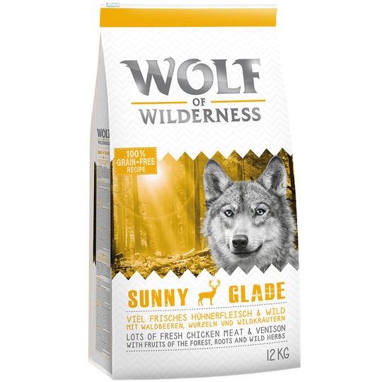 Wolf of Wilderness -kokeilupakkaus: kuiva- ja märkäruoka - paketti III
