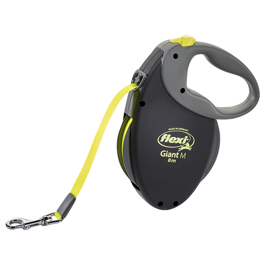 flexi Giant M - 8m - musta/neonkeltainen
