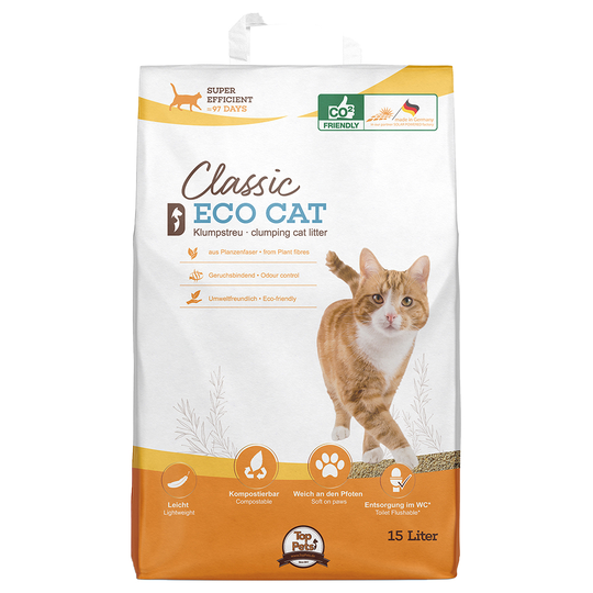 Classic Eco Cat -kissanhiekka, paakkuuntuva - 15 L
