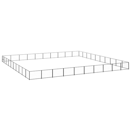 vidaXL Koiranhäkki musta 100 m² teräs