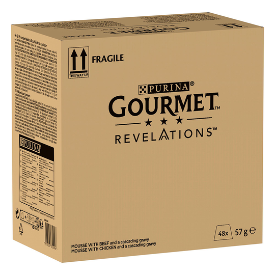 Gourmet Revelations Mousse -säästöpakkaus 48 x 57 g - nauta ja kana