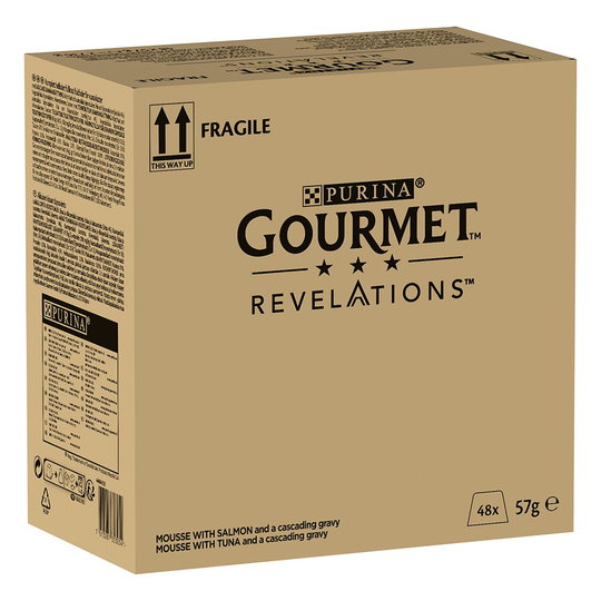 Gourmet Revelations Mousse -säästöpakkaus 48 x 57 g - lohi ja tonnikala