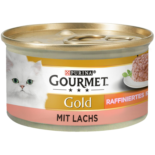 24 + 12 kaupan päälle! 36 x 85 g Gourmet Gold -kissanruokaa - Ragout - lohi