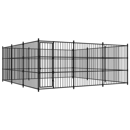 vidaXL Koiran ulkohäkki 450x450x185 cm
