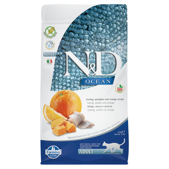 Farmina N&D Ocean Grain Free Herring, Pumpkin & Orange Adult - säästöpakkaus: 3 x 1,5 kg