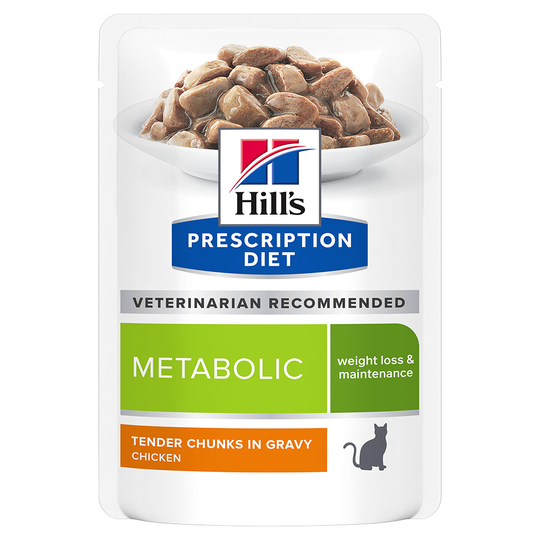 Säästöpakkaus: Hill´s Prescription Diet 24 x 85 g Feline Metabolic with Chicken