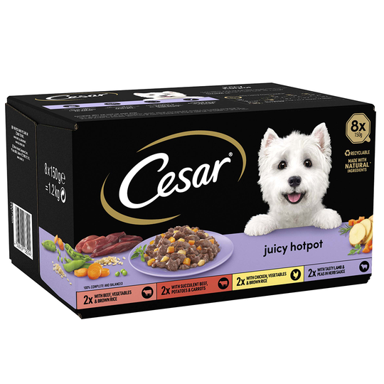 Cesar Juicy Hotpot Mixed Selection -lajitelma - 24 x 150 g