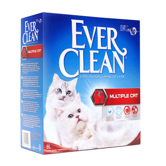 Ever Clean® Multiple Cat -kissanhiekka, paakkuuntuva - 6 l