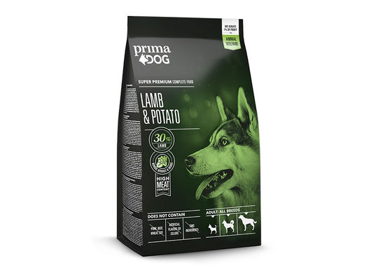 PrimaDog koiranruoka aikuisille koirille lammas-peruna 2 kg