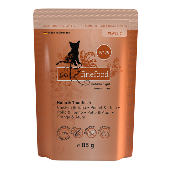 Catz Finefood Pouch -säästöpakkaus: 16 x 85 g - kana & tonnikala