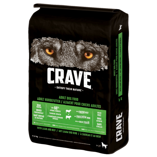 Crave Dog -kuivaruoka 15 % alennuksella! - Lamb & Beef (11,5 kg)