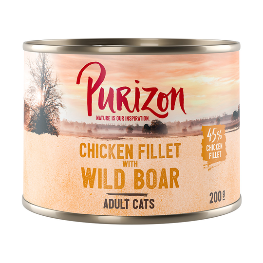 Purizon Adult 6 x 200 g - kanafilee & villisika
