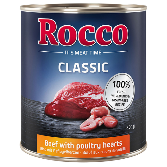 Rocco Classic 6 x 800 g - nauta ja siipikarjansydän
