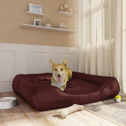 vidaXL Koiran peti ruskea 120x100x27 cm keinonahka