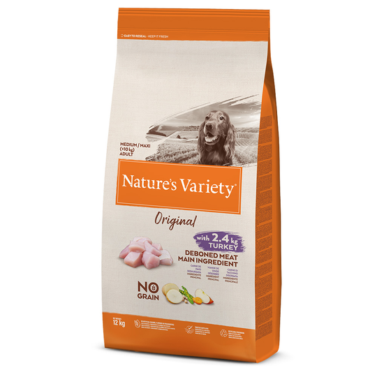 Nature's Variety Original No Grain Medium Adult kalkkuna - 12 kg