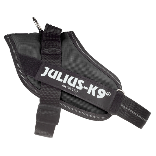 JULIUS-K9 IDC® Power -koiranvaljaat, musta - rinnanympärys 49 - 67 cm (Mini-koko)